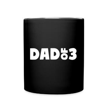 Dad of 3 - Full Colour Mug - black - Front