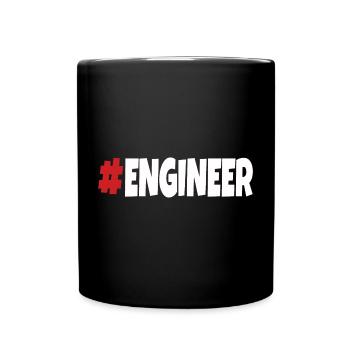 #engineer Rouge & Blanc - Mug uni - noir - Devant