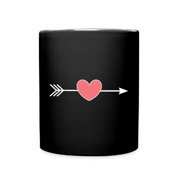 Valentinstag Geschenk Valentinstag - Tasse einfarbig - Schwarz - Vorne
