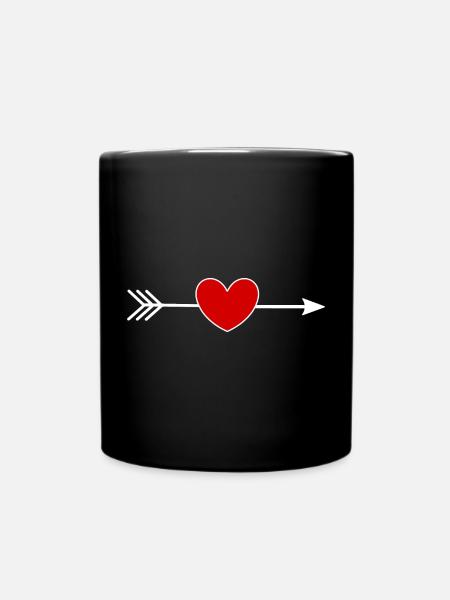 Saint-Valentin cœur rouge, st.valentin - Mug uni - noir