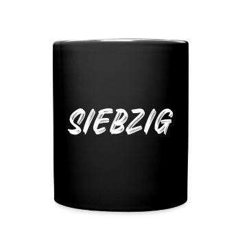 70. Geburtstag - Siebzig - 70 - Tasse einfarbig - Schwarz - Vorne