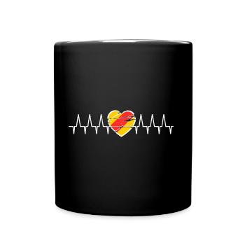 Der Badenser Rhytmus - Tasse einfarbig - Schwarz - Vorne