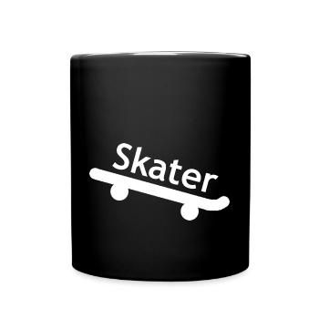 Skater Shirt - urban style - Skateboard - Full Colour Mug - black - Front