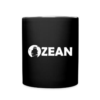 Ozean Symbol Schriftzug Logo label Wasser Meer - Tasse einfarbig - Schwarz - Vorne