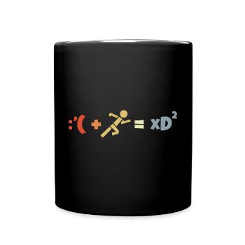 Drôle de formule de course à pied - Mug uni - noir - Devant