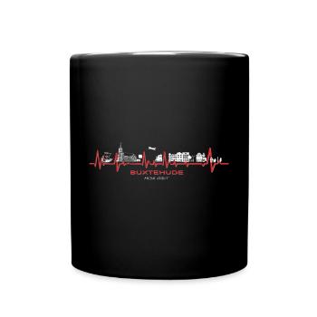 Buxtehude - Stadt / Hase und Igel - Tasse einfarbig - Schwarz - Vorne