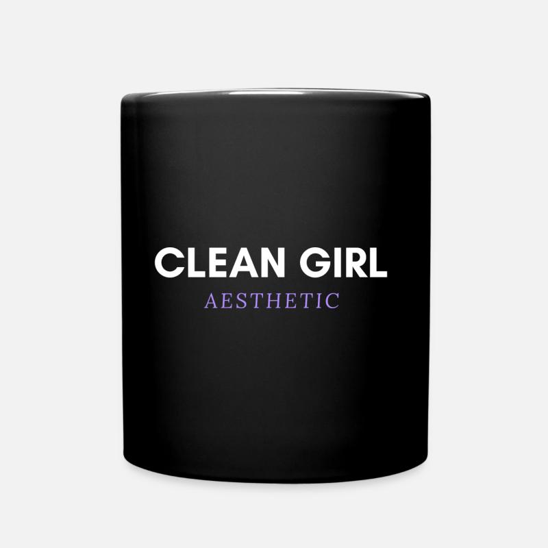TENDANCE ESTHÉTIQUE CLEAN GIRL - Mug uni - noir