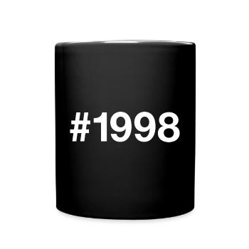 1998 Born 28 Years Old 28th Birthday - Full Colour Mug - black - Front