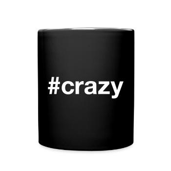 CRAZY Hashtag - Tasse einfarbig - Schwarz - Vorne