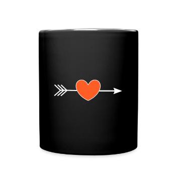 orange heart oranges - Full Colour Mug - black - Front