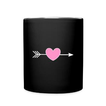 Saint-Valentin, Saint-Valentin, Saint-Valentin - Mug uni - noir - Devant