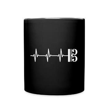 Clé d’alto Battement de cœur Alto Alto - Mug uni - noir - Devant