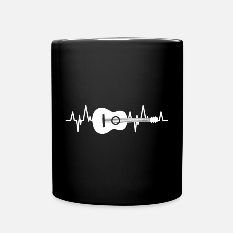Battement de cœur de la guitare - Mug uni - noir