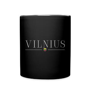 Vilnius, Lithuania Style Design T-Shirt - Full Colour Mug - black - Front