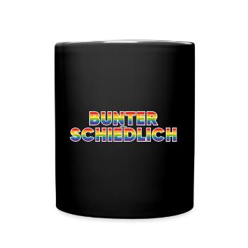 Einzigartig Anders. Bunterschiedlich - Tasse einfarbig - Schwarz - Vorne