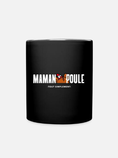 Maman poule. - Mug uni - noir