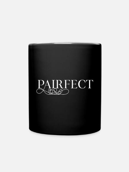Abstract line art in pastel colors - Full Colour Mug - black
