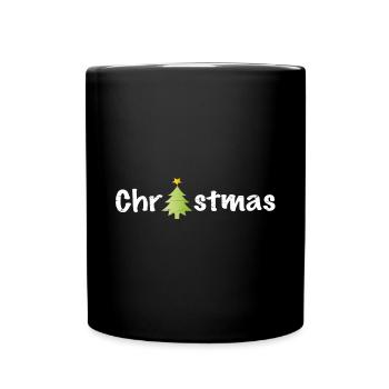 Christmas claim with tree - Tasse einfarbig - Schwarz - Vorne