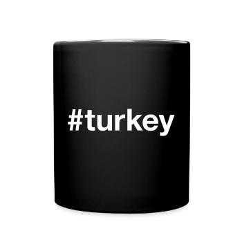 TURKEY Hashtag - Tasse einfarbig - Schwarz - Vorne