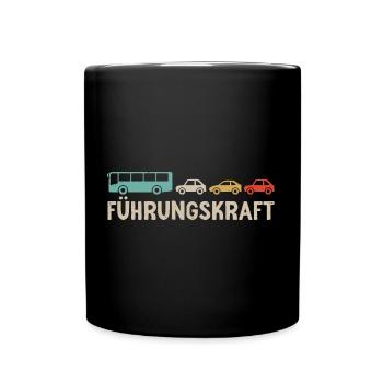 Busfahrer Linienbus Führungskraft Bus - Tasse einfarbig - Schwarz - Vorne