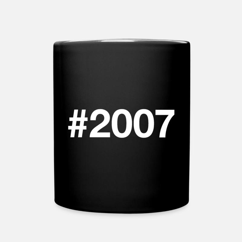 2007 Hashtag 19 Jahre 19. Geburtstag - Tasse einfarbig - Schwarz