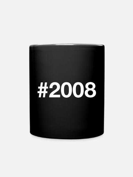 2008 Hashtag 18 ans 18e anniversaire - Mug uni - noir
