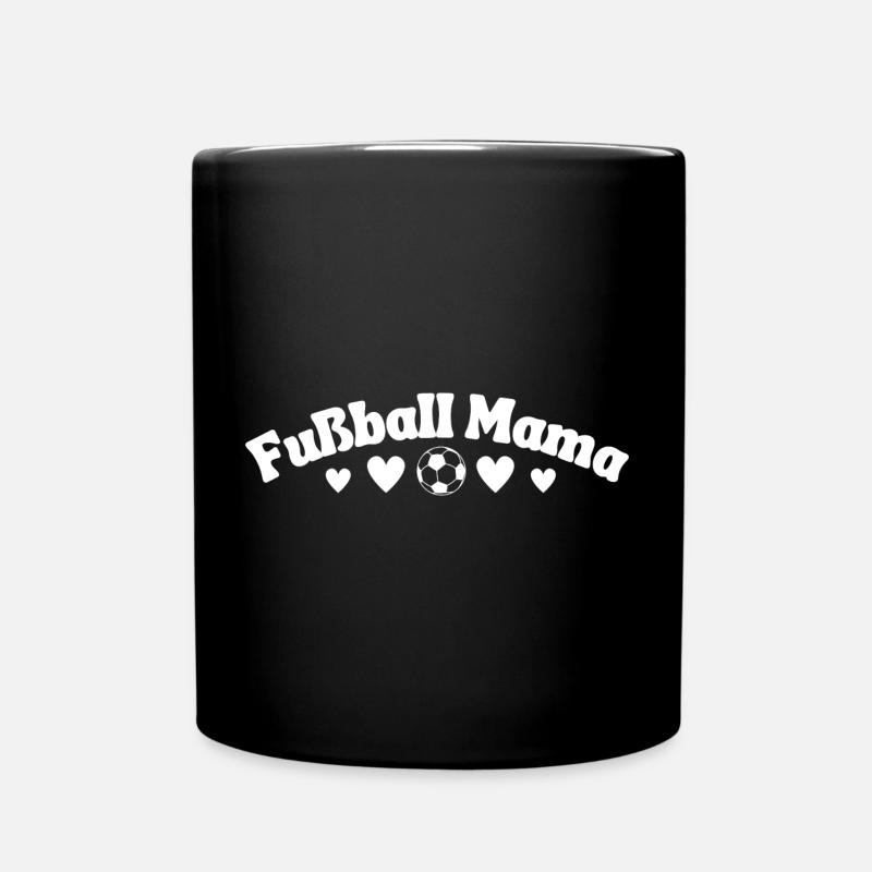 Fußball Mama Schriftzug - Tasse einfarbig - Schwarz