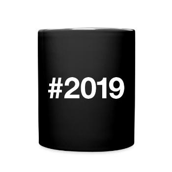 2019 Hashtag 7 Jahre 7. Geburtstag - Tasse einfarbig - Schwarz - Vorne