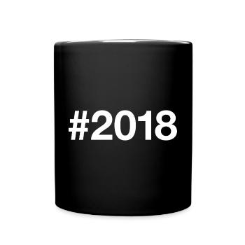 2018 Hashtag 8 Jahre 8. Geburtstag - Tasse einfarbig - Schwarz - Vorne