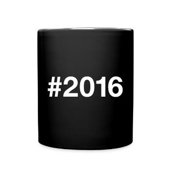 2016 Hashtag 10 Jahre 10. Geburtstag - Tasse einfarbig - Schwarz - Vorne