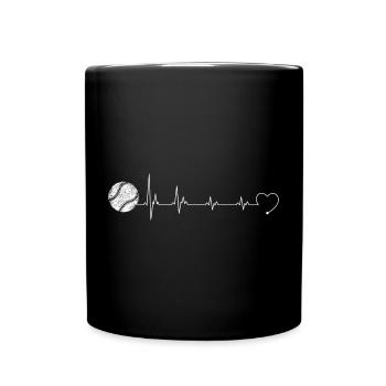 Stéthoscope Heartbeat Heartline Design - Mug uni - noir - Devant