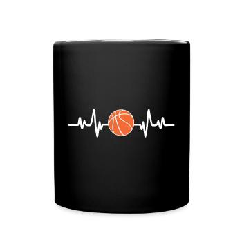 Basketball heartbeat - Full Colour Mug - black - Front