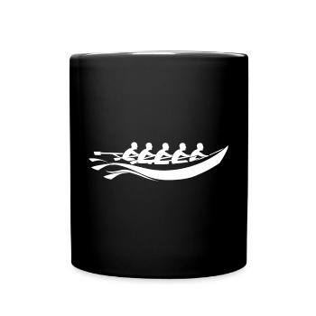 Rowing Team Cartoon Style - Full Colour Mug - black - Front
