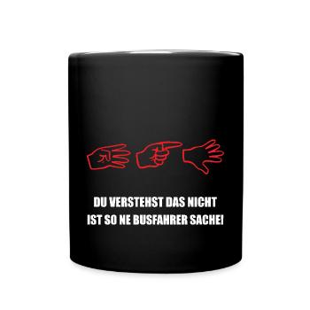 Busfahrer T-Shirt - 415 Busfahrer Gruß für Fahrer - Tasse einfarbig - Schwarz - Vorne