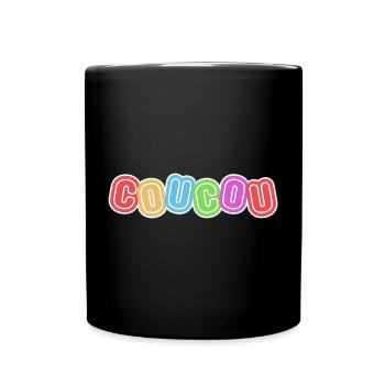 hello, hello, politeness - Full Colour Mug - black - Front