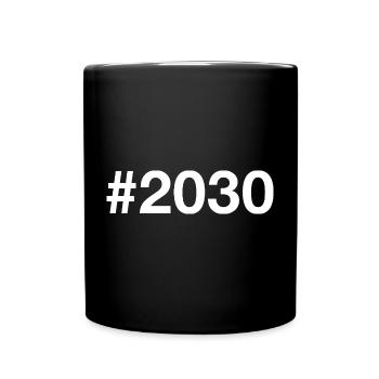 2030 Hashtag - Full Colour Mug - black - Front