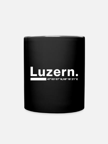 Coordonnées Lucerne Suisse Lucerne - Mug uni - noir