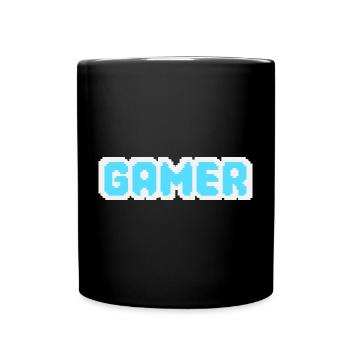 Gamer Pixel - Tasse einfarbig - Schwarz - Vorne