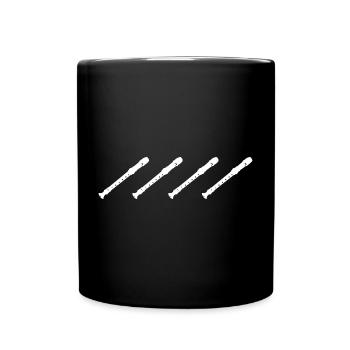 Retro Flutes - Full Colour Mug - black - Front
