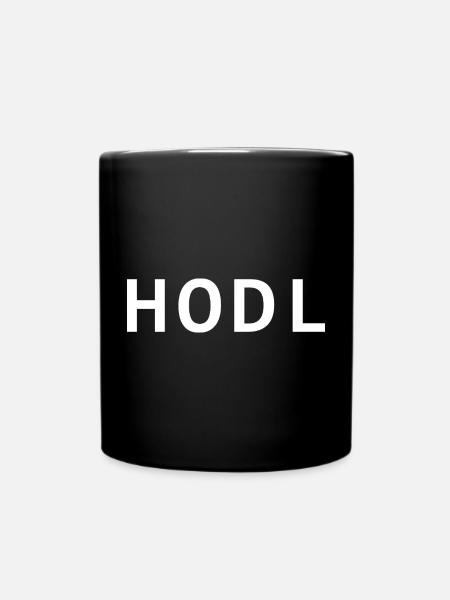 HODL, small, white - Tasse einfarbig - Schwarz