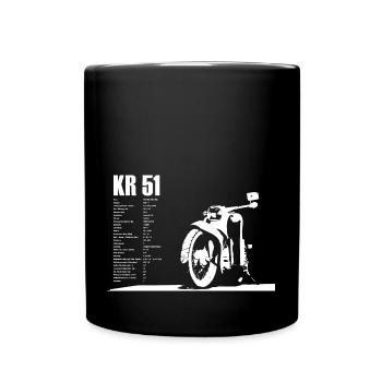 Simson Schwalbe Kr-51 - Tasse einfarbig - Schwarz - Vorne
