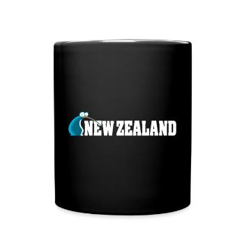 Kiwi-Vogel-Karikatur Neuseeland - Tasse einfarbig - Schwarz - Vorne