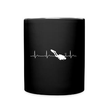 Cadeau d'amour de coeur de plongeur de coeur de plongeur - Mug uni - noir - Devant