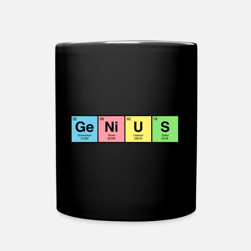 GENIUS - Periodic Table - Full Colour Mug - black