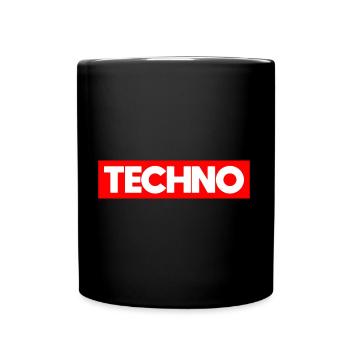 Techno - techno music icon - Full Colour Mug - black - Front
