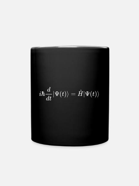 Équation de Schrödinger - en fonction du temps - blanc - Mug uni - noir