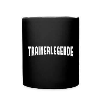 Trainerlegende Trainer bester Coach - Tasse einfarbig - Schwarz - Vorne