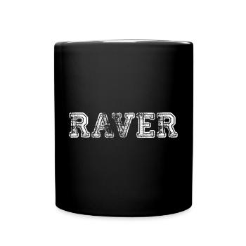 RAVER Rave Techno 90s 90s - Mug uni - noir - Devant