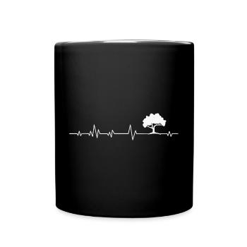 Baum Bäume - Tasse einfarbig - Schwarz - Vorne