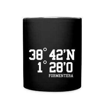 Formentera Balearen Urlaub Insel Geschenk - Tasse einfarbig - Schwarz - Vorne